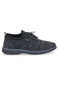 Scarpe Stringate Nere Con Tomaia Mesh Johes Land 411215