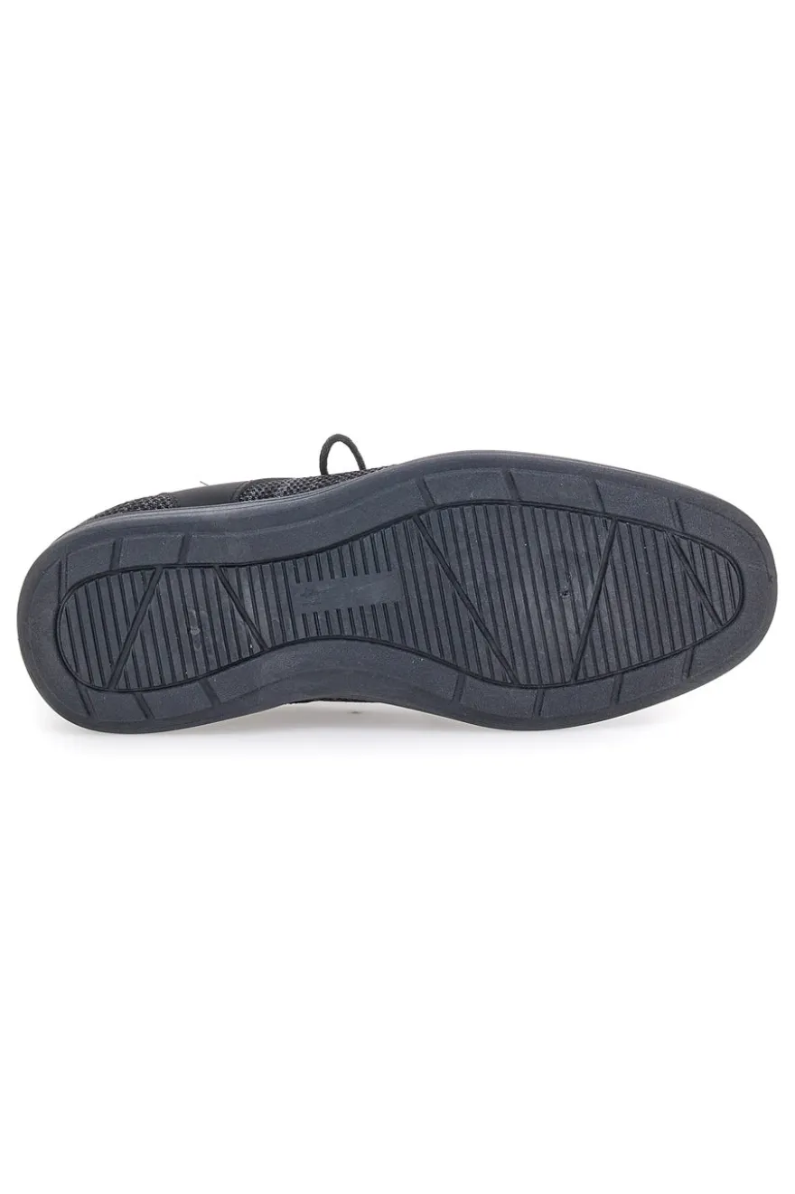 Scarpe Stringate Nere Con Tomaia Mesh Johes Land 411215