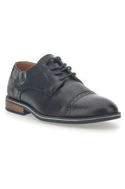 Scarpe Stringate Nere Con Ricamo All'Inglese Johes Land 188352