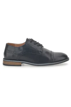 Scarpe Stringate Nere Con Ricamo All'Inglese Johes Land 188352