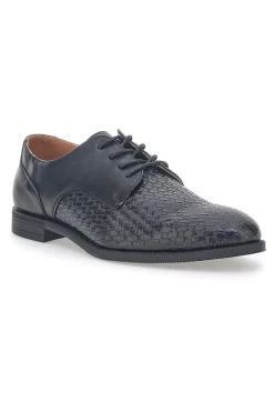 Scarpe Stringate Nere con Trama Intrecciata Johes Land 16811610