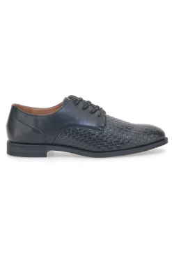 Scarpe Stringate Nere con Trama Intrecciata Johes Land 16811610
