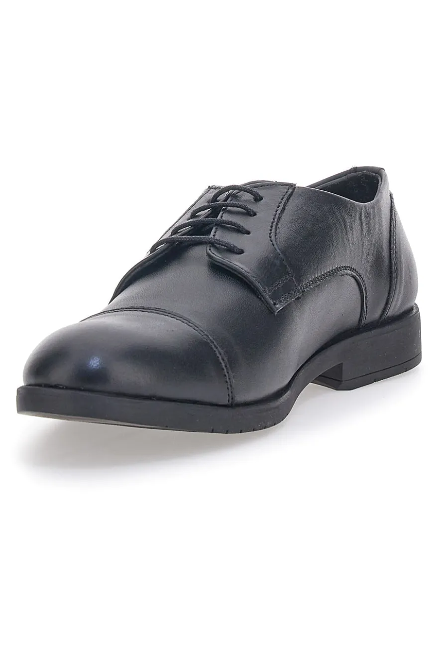 Scarpe Stringate Nere Con Suola In Gomma Max Dillan 205