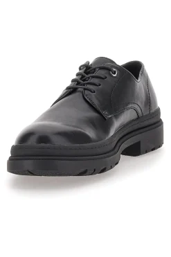 Scarpe Stringate Nere Con Punta Arrotondata Johes Land 2308105