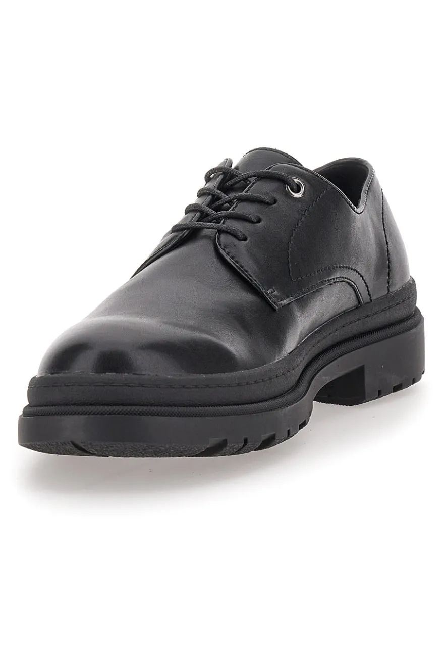 Scarpe Stringate Nere Con Punta Arrotondata Johes Land 2308105
