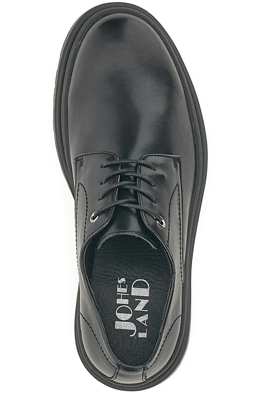 Scarpe Stringate Nere Con Punta Arrotondata Johes Land 2308105
