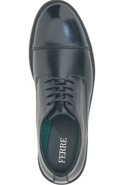 Scarpe stringate nere eleganti in vera pelle Ferré FU210C215