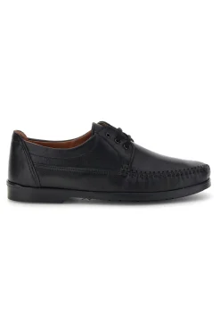 Scarpe stringate nere in vera pelle cuciture a vista made in Italy Pittarello 199
