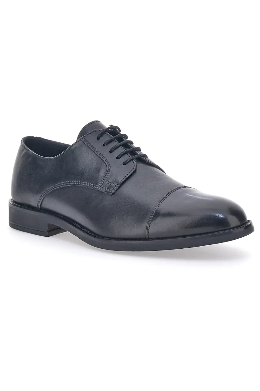 Scarpe Stringate Nere In Vera Pelle Max Dillan 5001