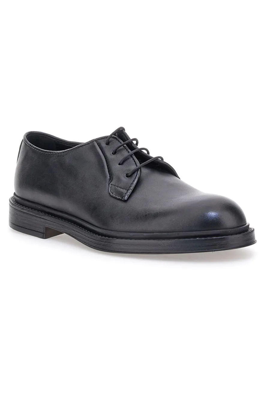Scarpe stringate nere in vera pelle eleganti Pittarello Plus 1145