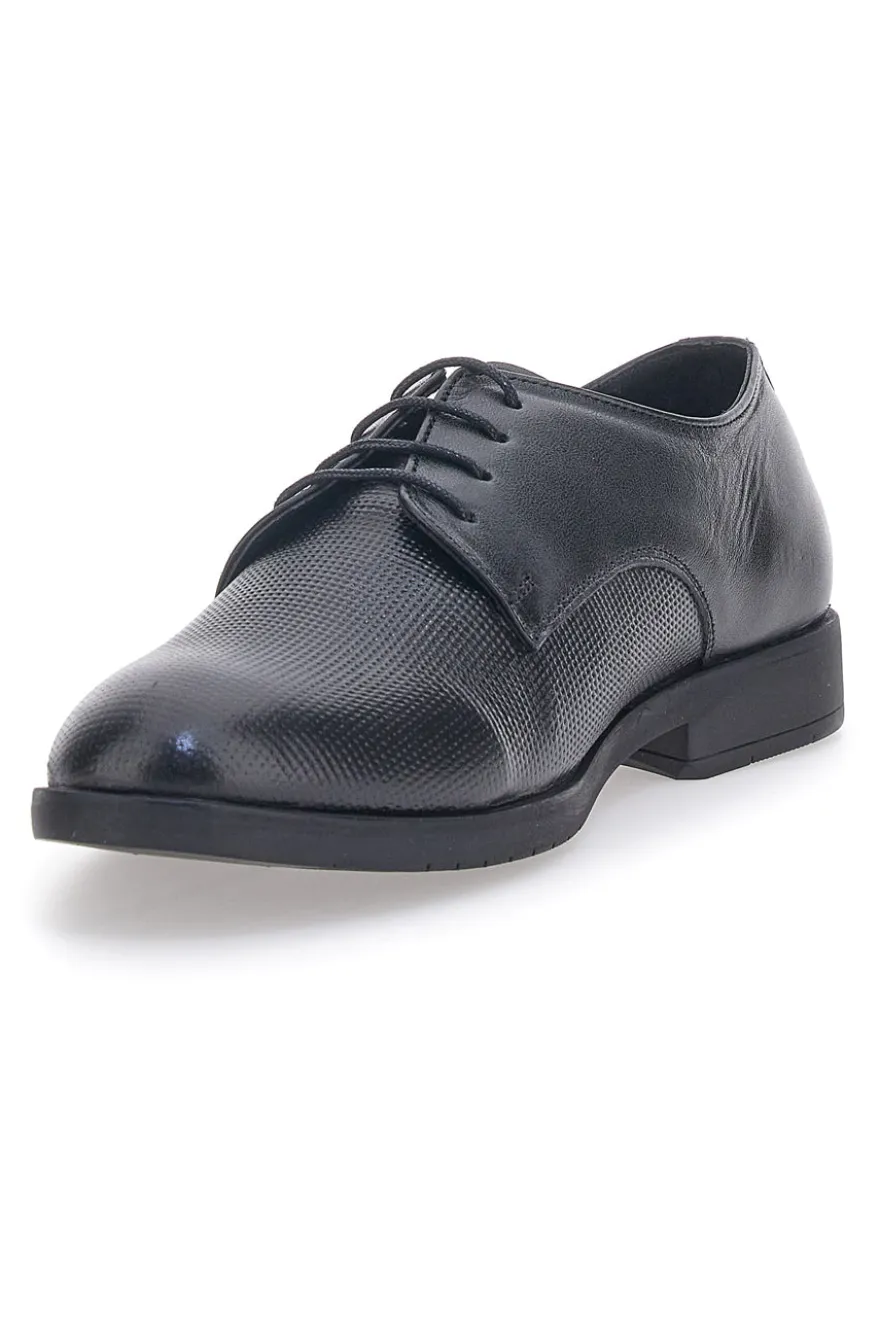 Scarpe Stringate Nere In Vera Pelle Max Dillan 202