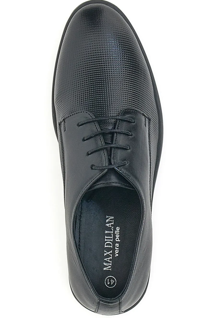 Scarpe Stringate Nere In Vera Pelle Max Dillan 202