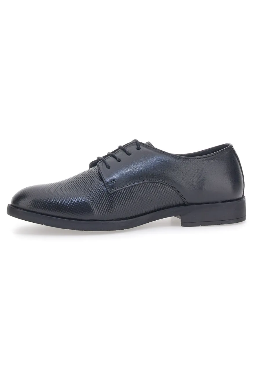 Scarpe Stringate Nere In Vera Pelle Max Dillan 202