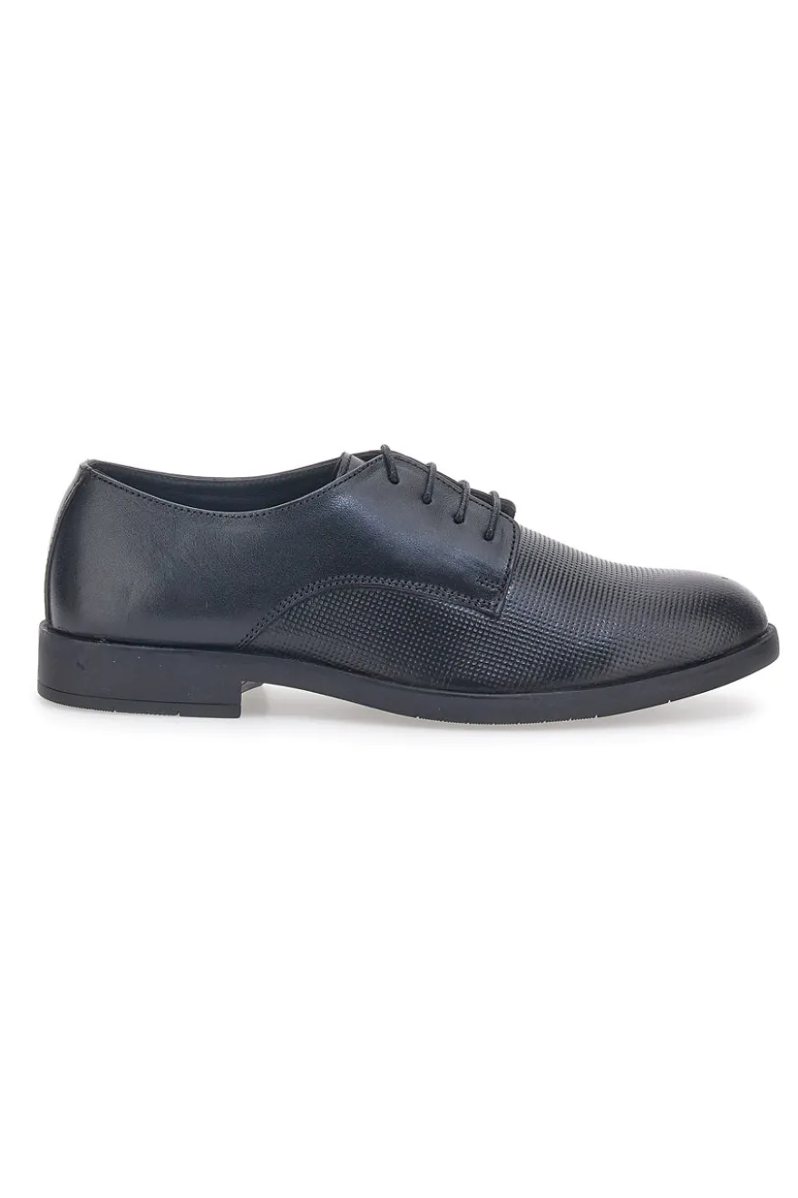 Scarpe Stringate Nere In Vera Pelle Max Dillan 202