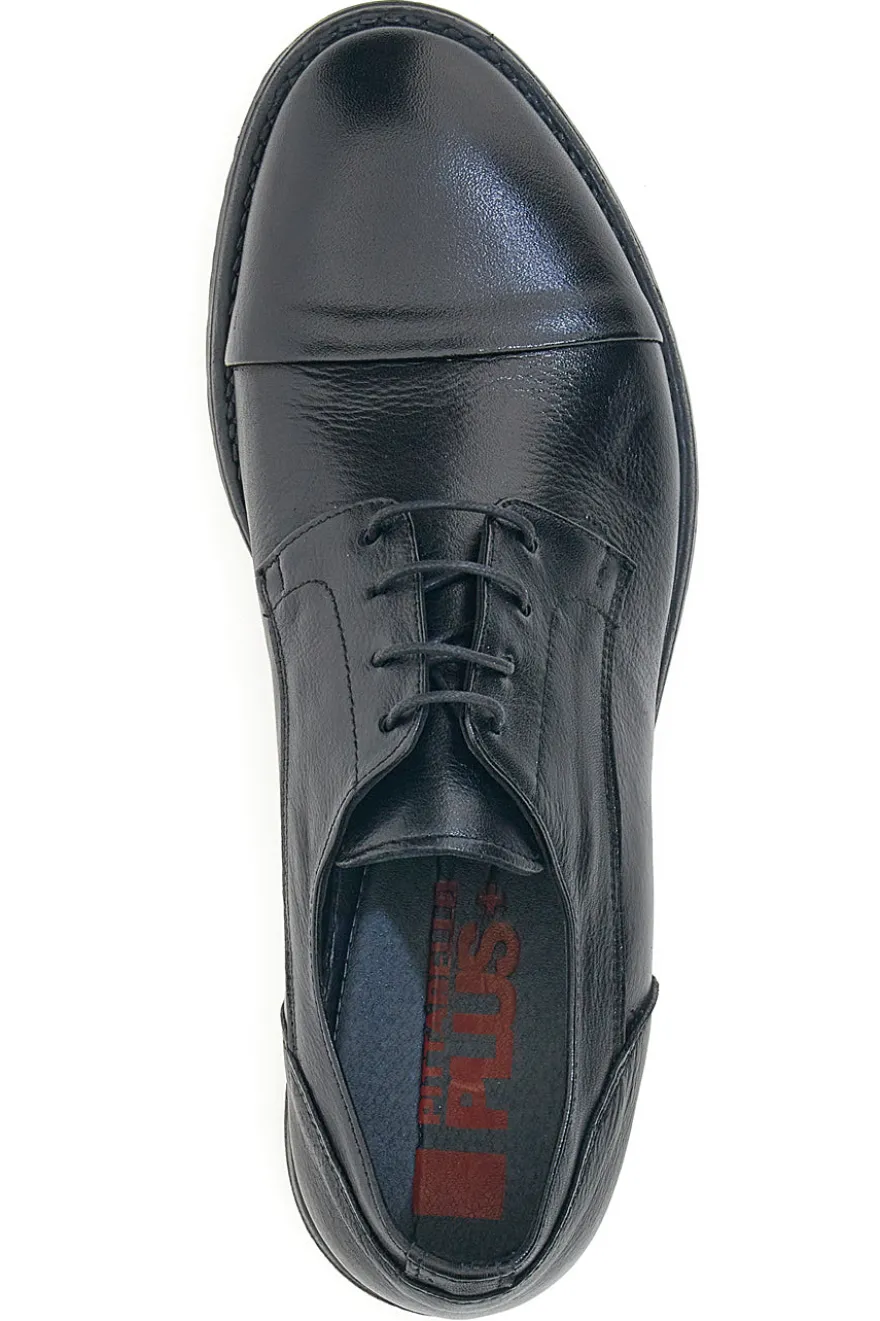 Scarpe stringate nere in vera pelle eleganti Pittarello Plus 1215P