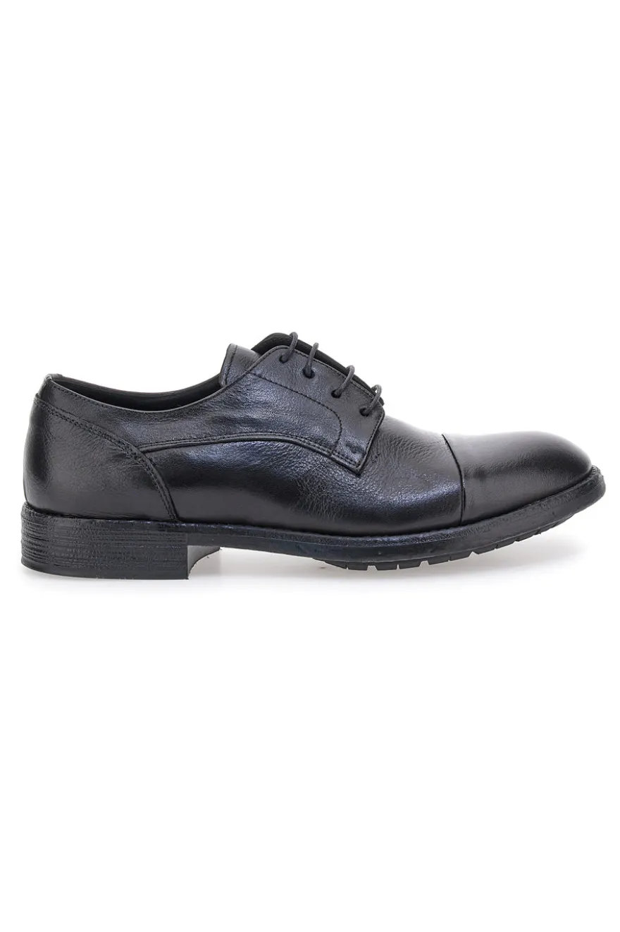Scarpe stringate nere in vera pelle eleganti Pittarello Plus 1215P