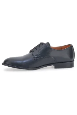 Scarpe Stringate Nere In Vera Pelle Made In Italy Pittarello 402