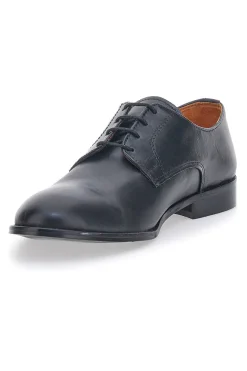 Scarpe Stringate Nere In Vera Pelle Made In Italy Pittarello 402