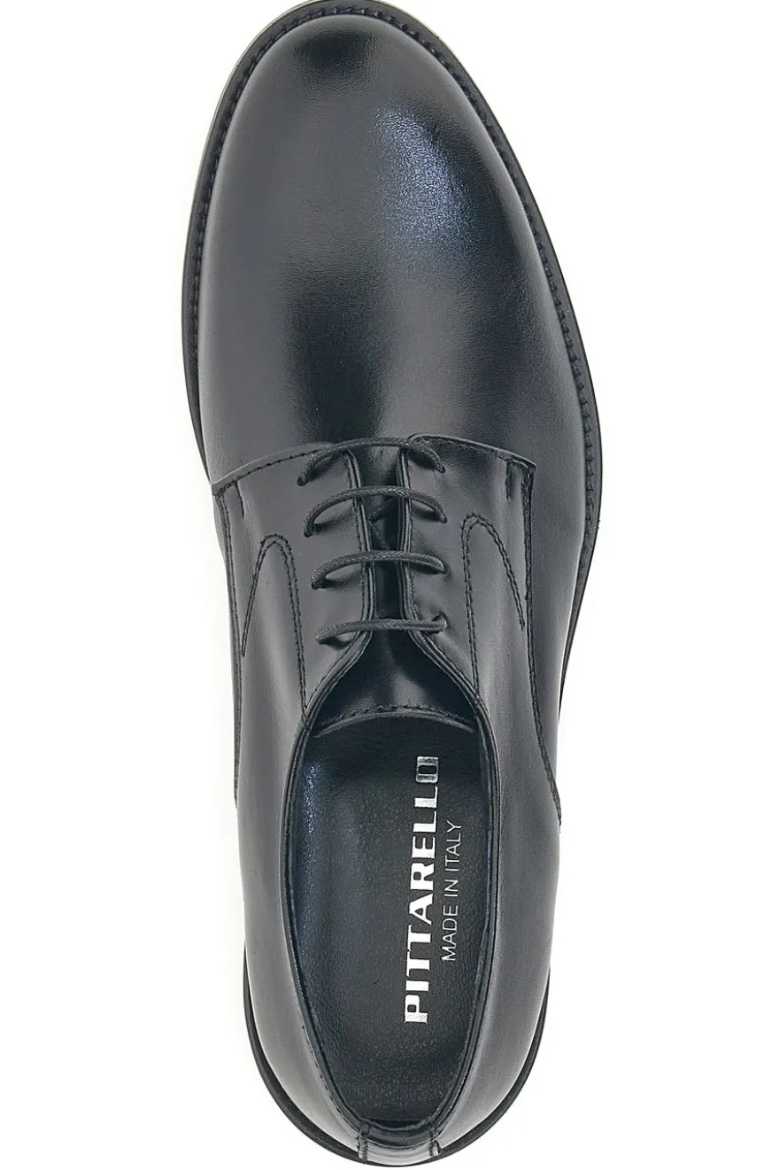 Scarpe Stringate Nere In Vera Pelle Pittarello 7720
