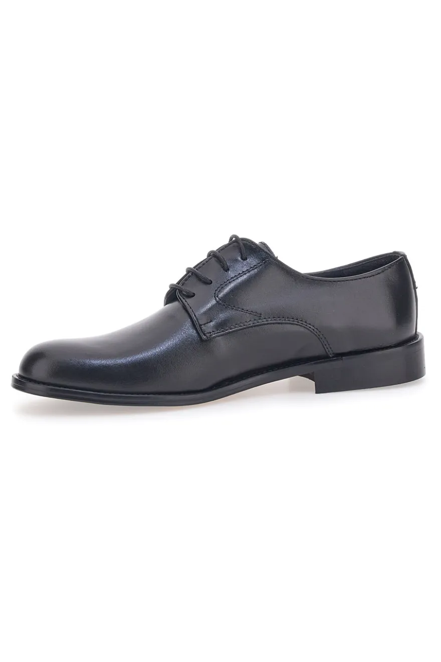 Scarpe Stringate Nere In Vera Pelle Pittarello 7720