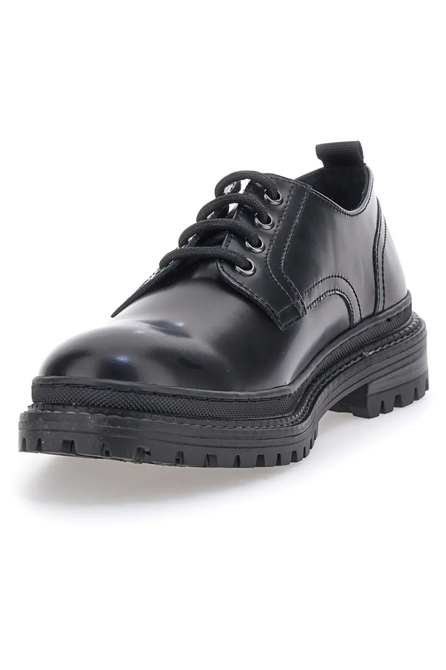 Scarpe Stringate Nere In Vera Pelle Altemberg 22031