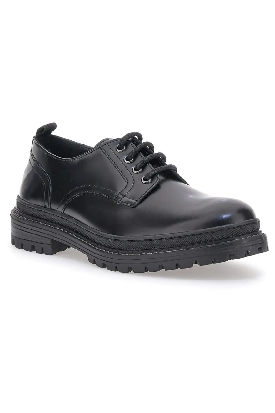 Scarpe Stringate Nere In Vera Pelle Altemberg 22031
