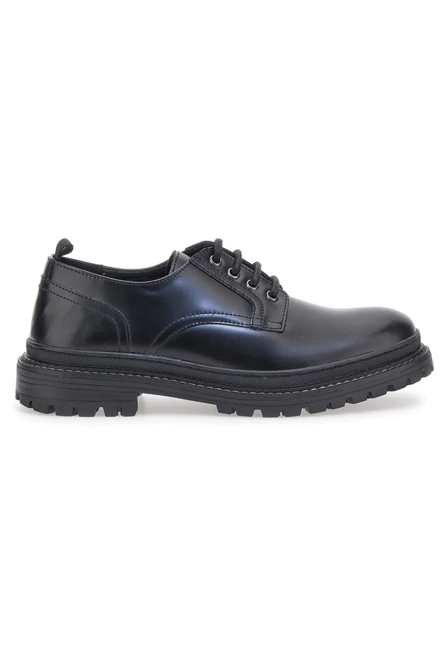 Scarpe Stringate Nere In Vera Pelle Altemberg 22031