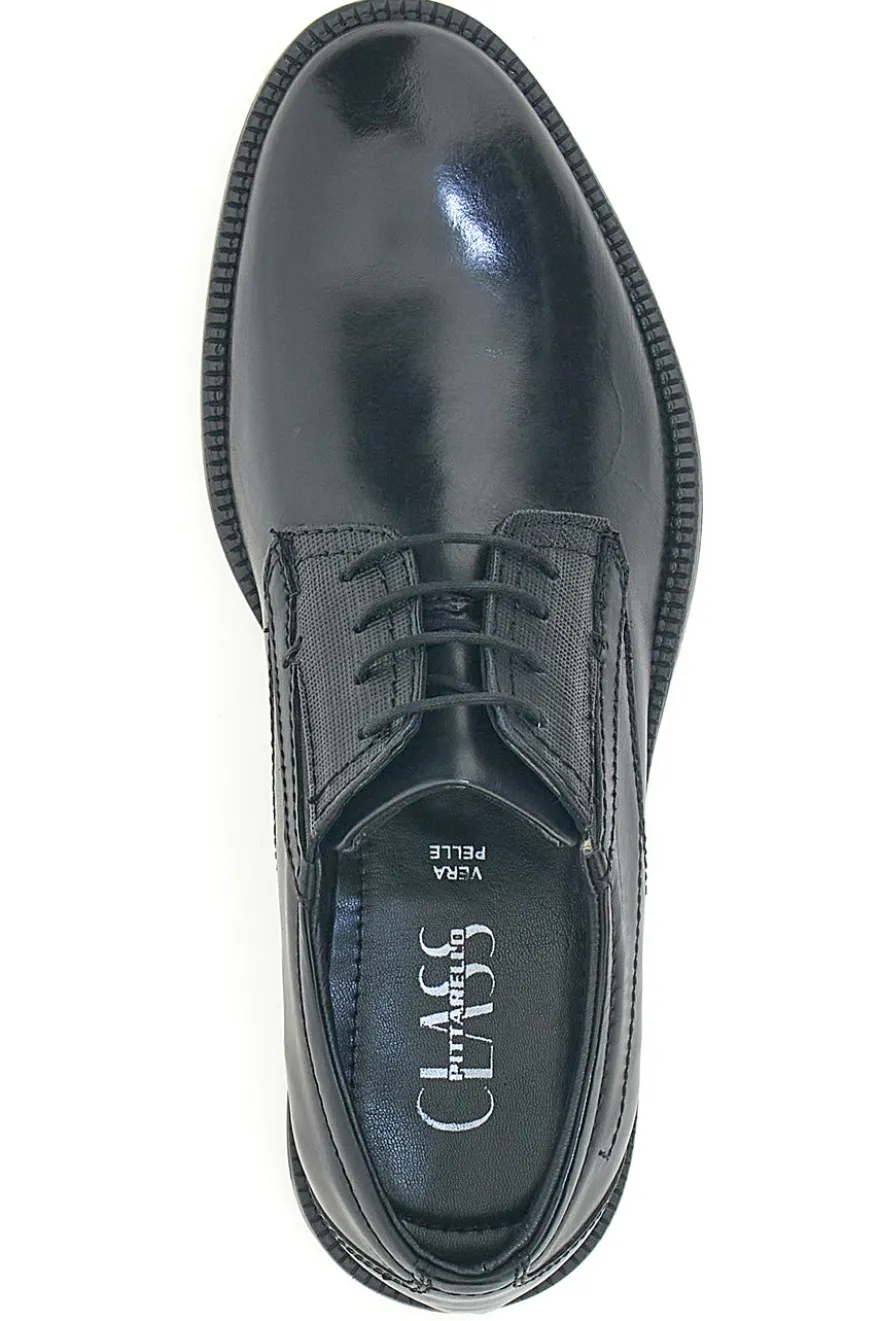 Scarpe Stringate Nere In Vera Pelle Pittarello Class 615