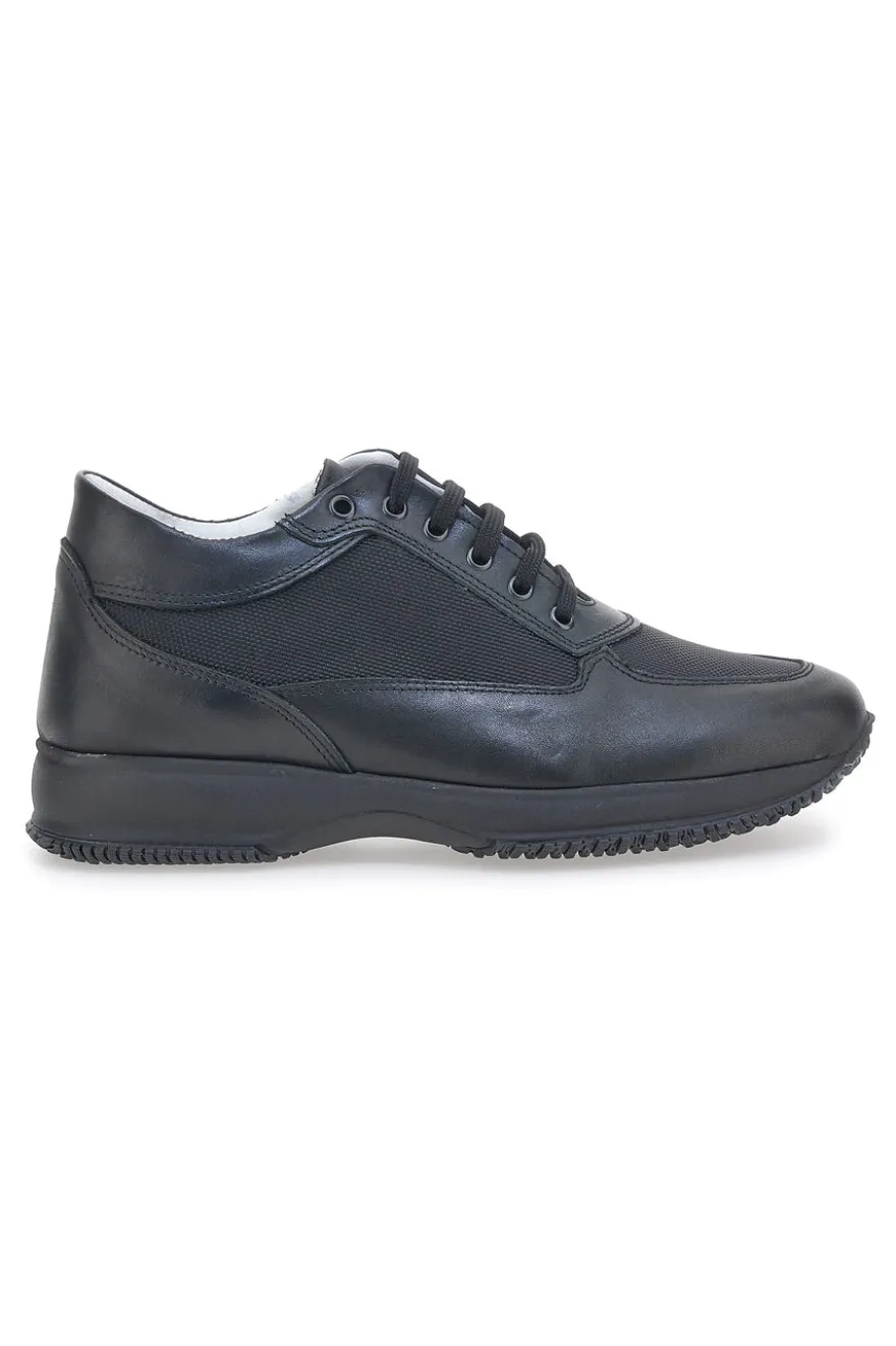 Scarpe Stringate Nere In Vera Pelle Made In Italy Jerpoint 620