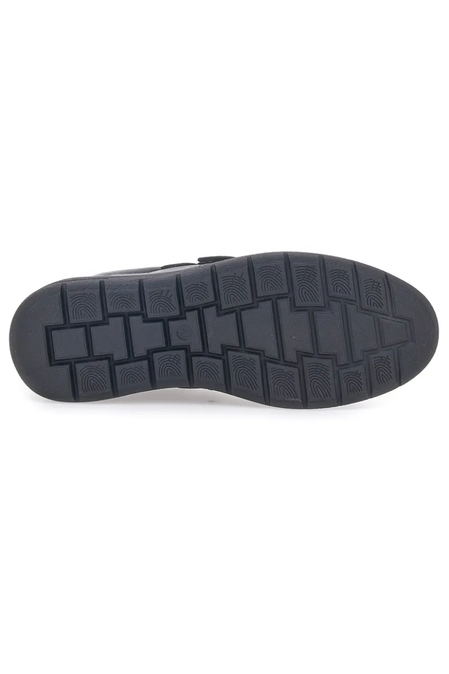 Scarpe Stringate Nere in Pelle Con Strappo Max Dillan
