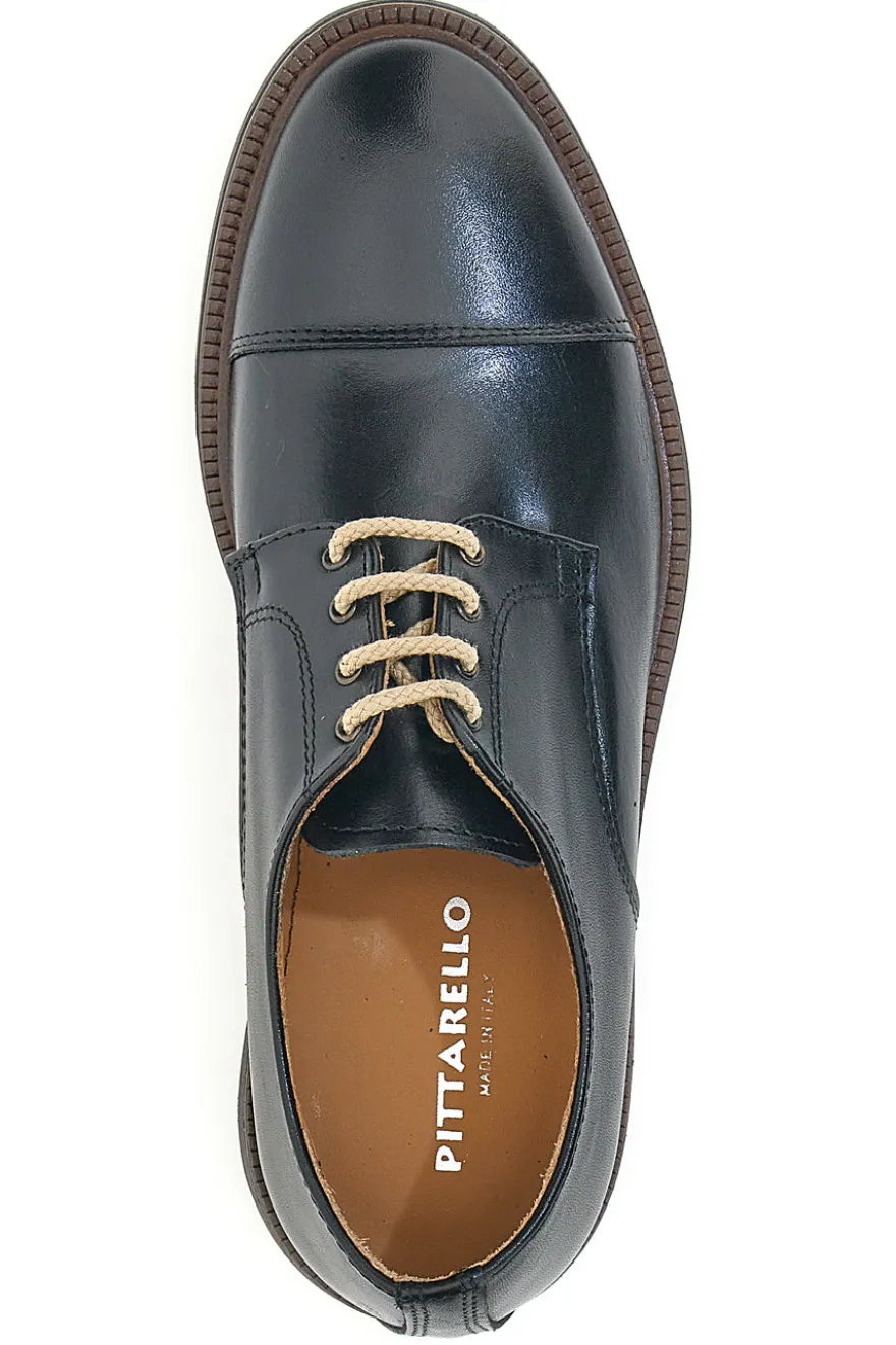 Scarpe Stringate Nere In Pelle Pittarello 6525