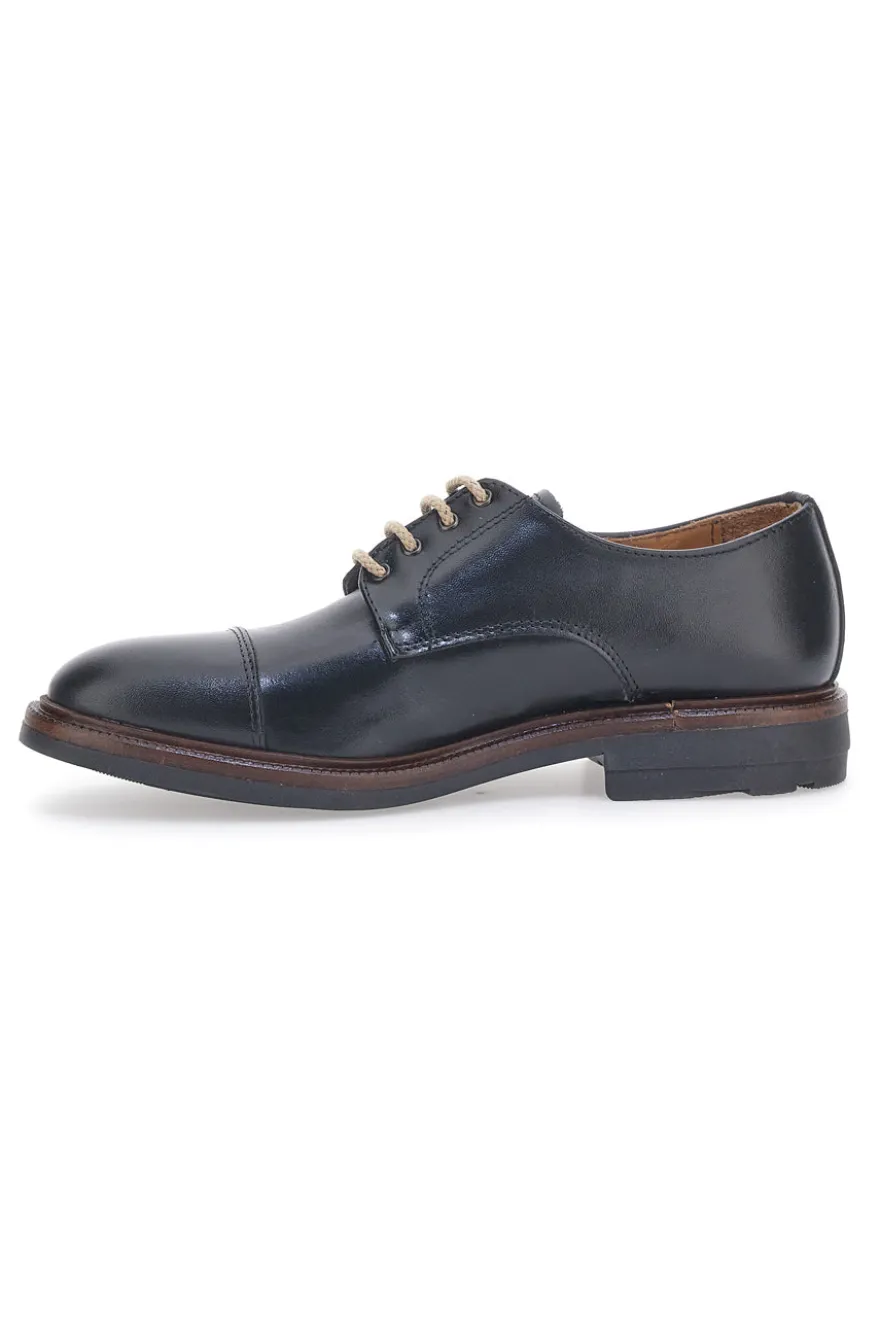 Scarpe Stringate Nere In Pelle Pittarello 6525