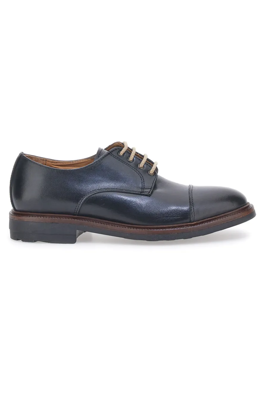 Scarpe Stringate Nere In Pelle Pittarello 6525