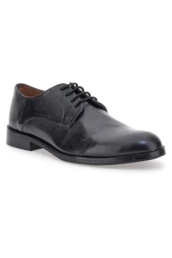 Scarpe Stringate Nere In Vera Pelle Claremorris 565