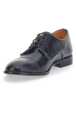 Scarpe Stringate Nere In Vera Pelle Made In Italy Pittarello 403