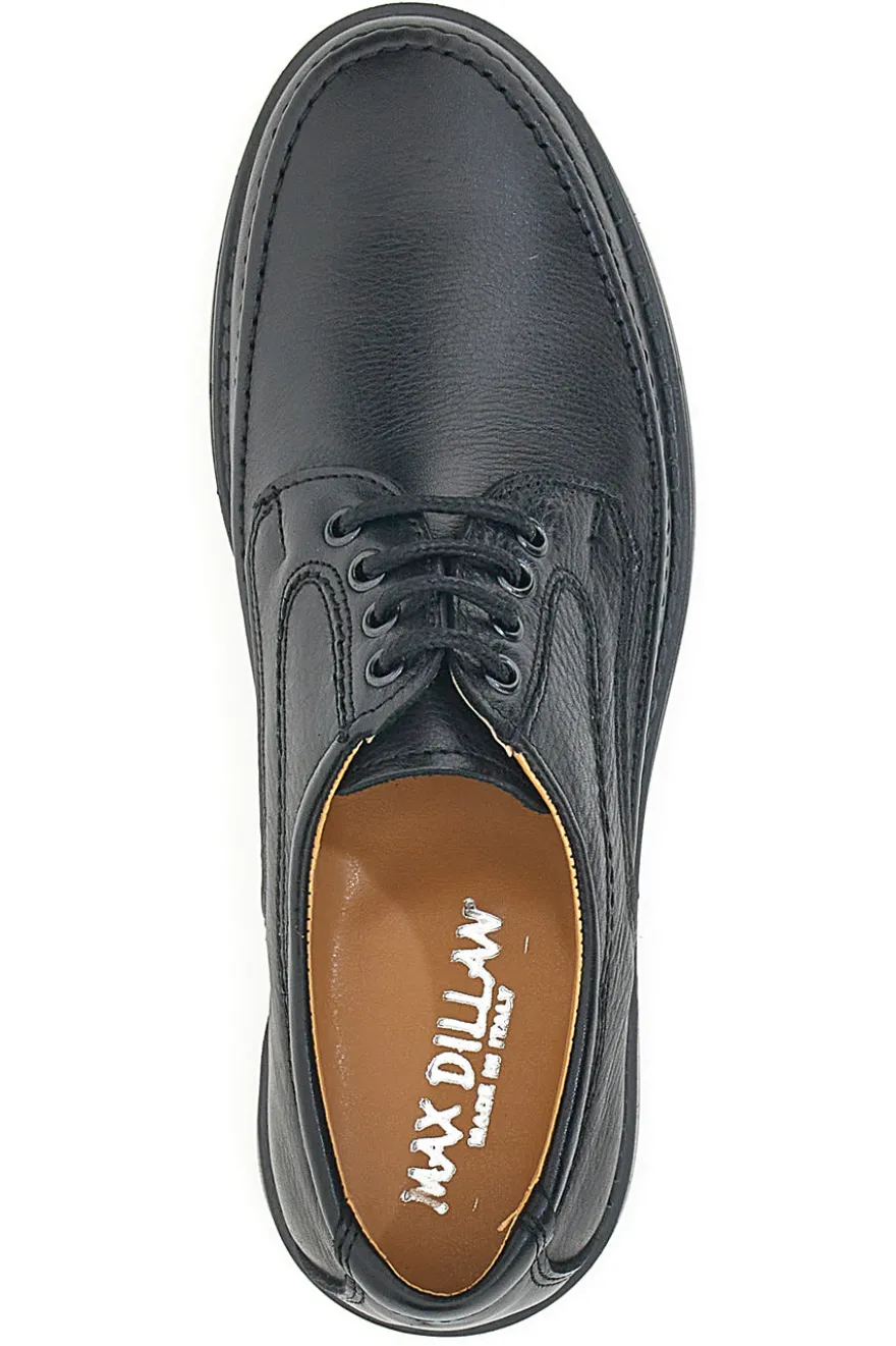 Scarpe Stringate Nere in Pelle Made in Italy Max Dillan 150