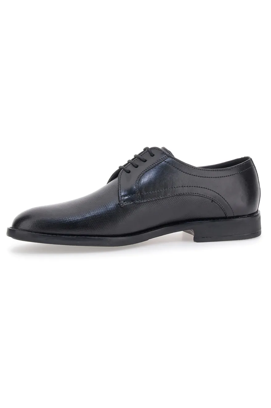 Scarpe Stringate Nere In Vera Pelle Max Dillan 401
