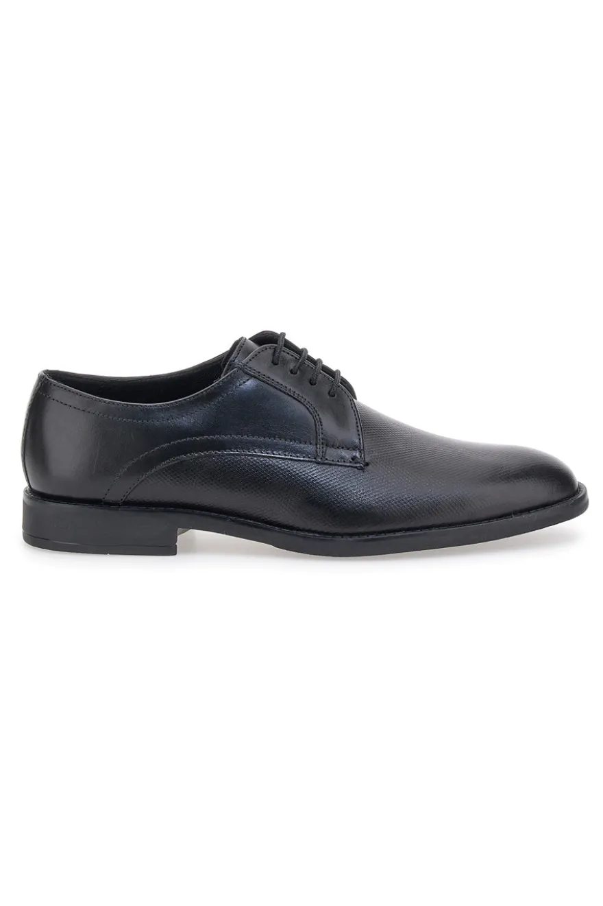 Scarpe Stringate Nere In Vera Pelle Max Dillan 401