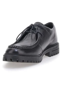 Scarpe Stringate Nere In Pelle Altemberg 2202