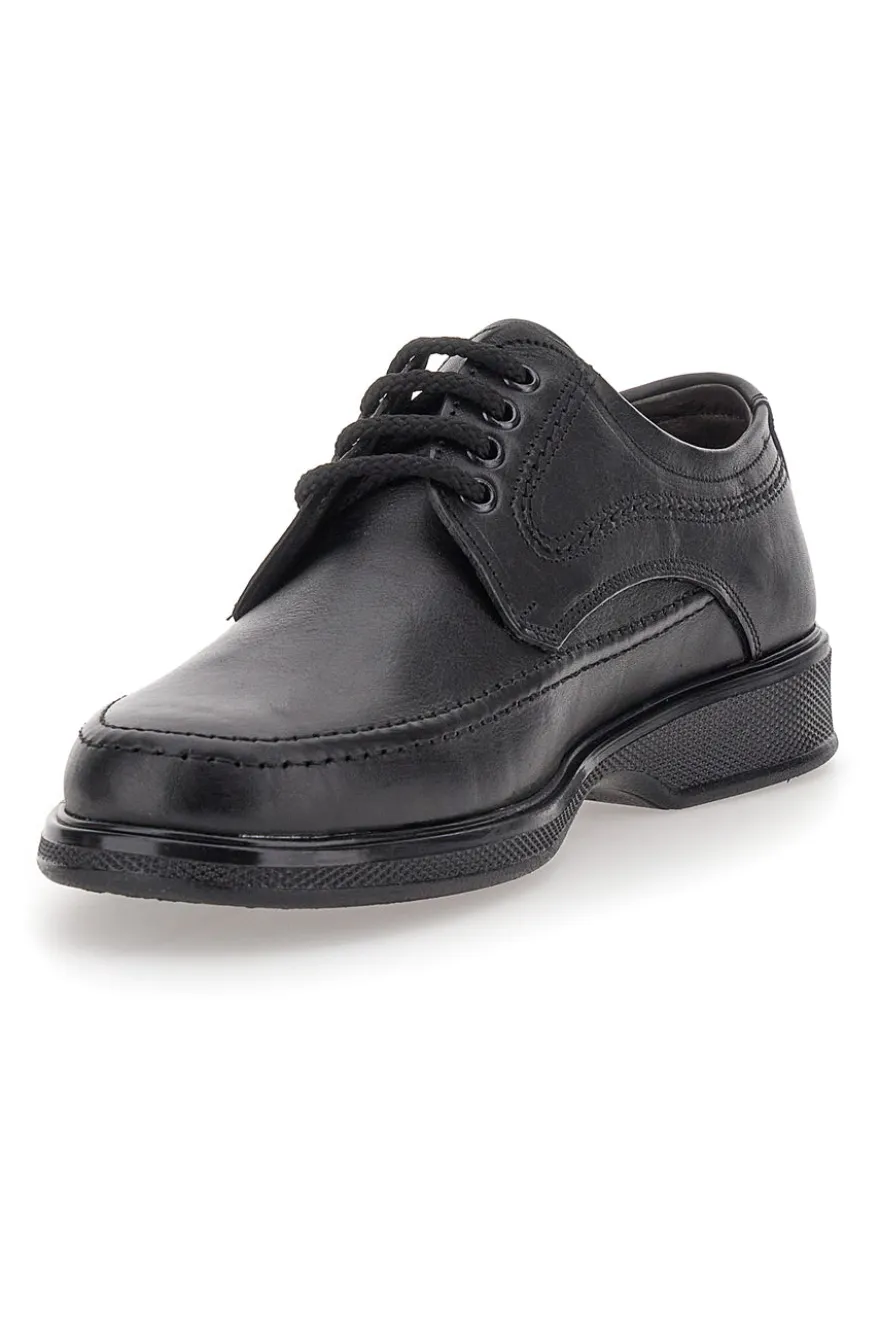 Scarpe Stringate Nere In Vera Pelle Pittarello 2182