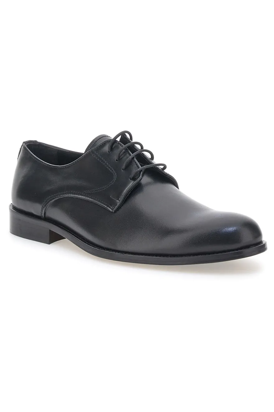 Scarpe Stringate Nere In Vera Pelle Made In Italy Pittarello 7720