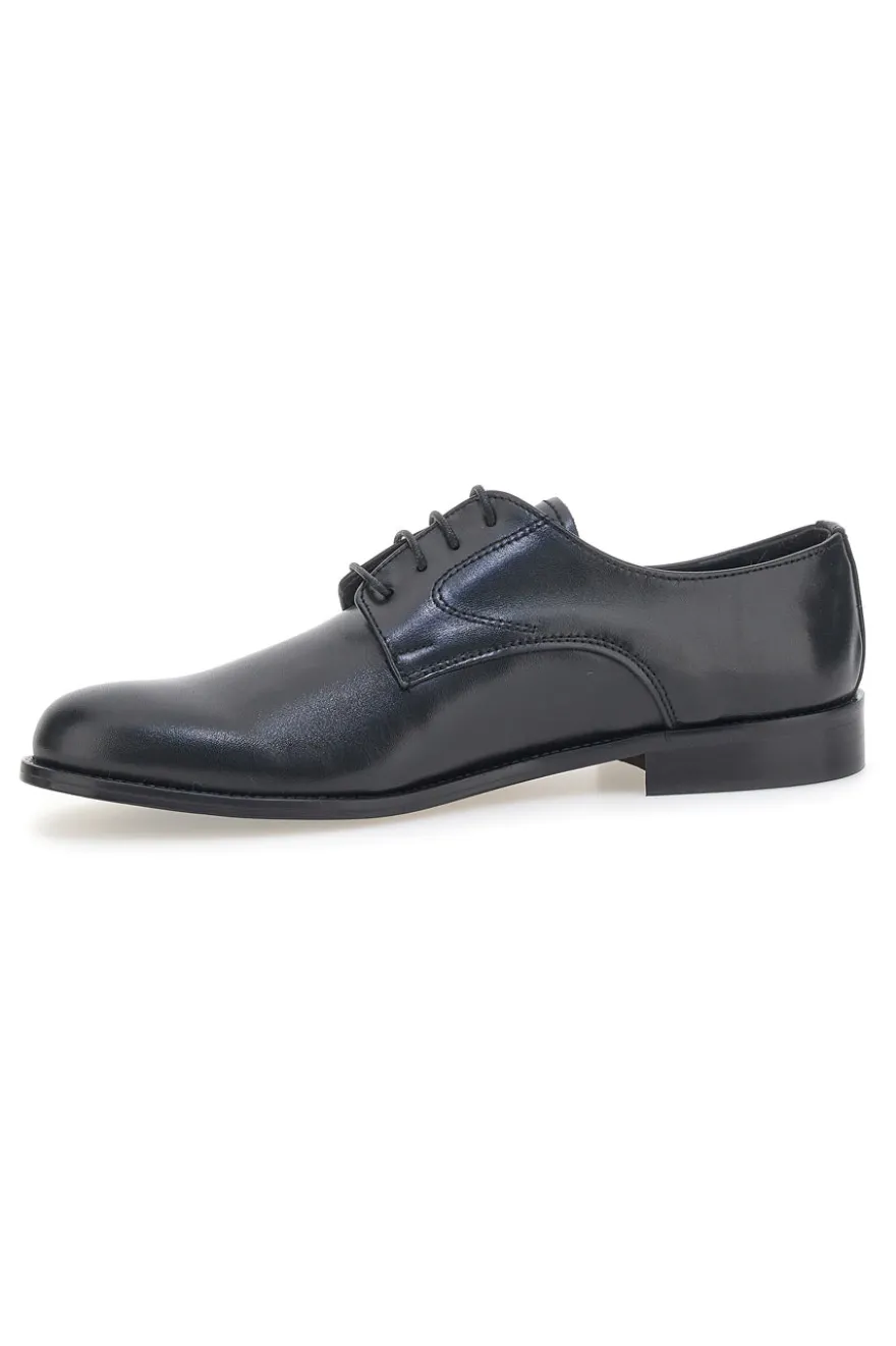 Scarpe Stringate Nere In Vera Pelle Made In Italy Pittarello 7720