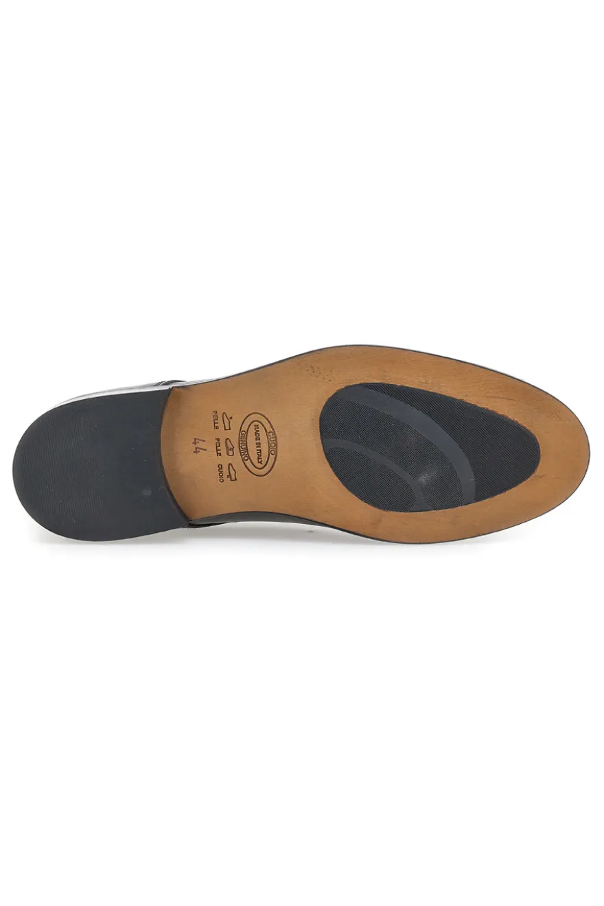 Scarpe Stringate Nere In Vera Pelle Made In Italy Pittarello 7720