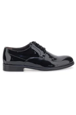 Scarpe stringate nere in vernice lucida Pittarello 600