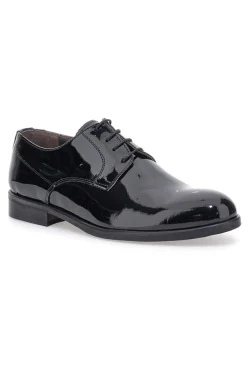 Scarpe stringate nere in vernice lucida Pittarello 600