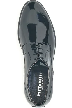 Scarpe stringate nere in vernice lucida Pittarello 600