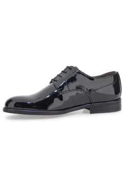 Scarpe stringate nere in vernice lucida Pittarello 600