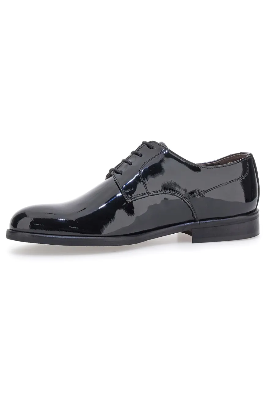 Scarpe stringate nere in vernice lucida Pittarello 600