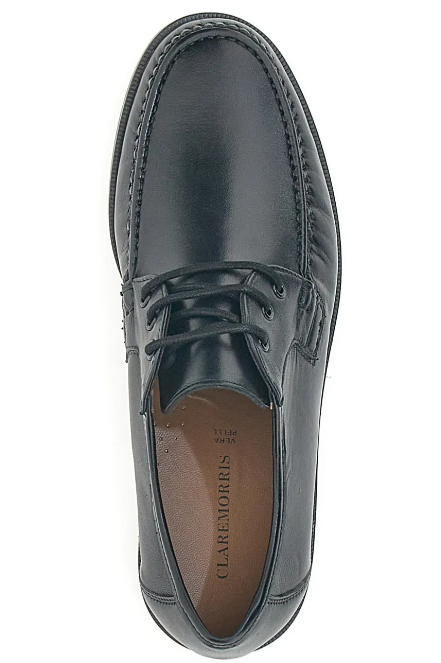 Scarpe Stringate Nere in Pelle Claremorris 652