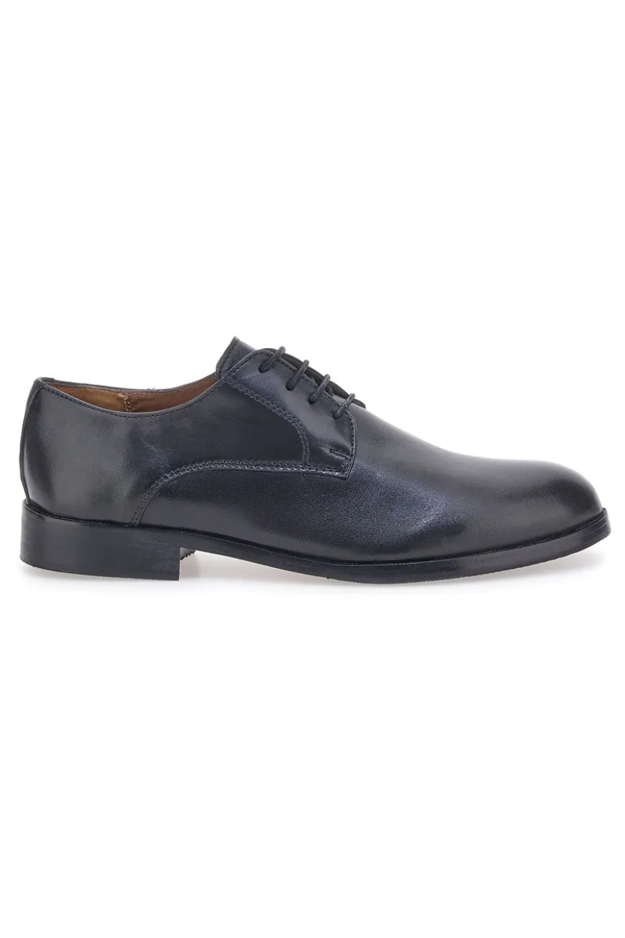 Scarpe Stringate Nere In Vera Pelle Pittarello Class 330